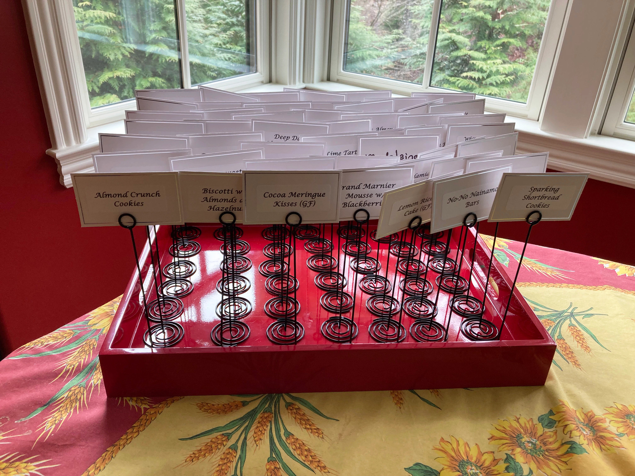 a list of various baked goods