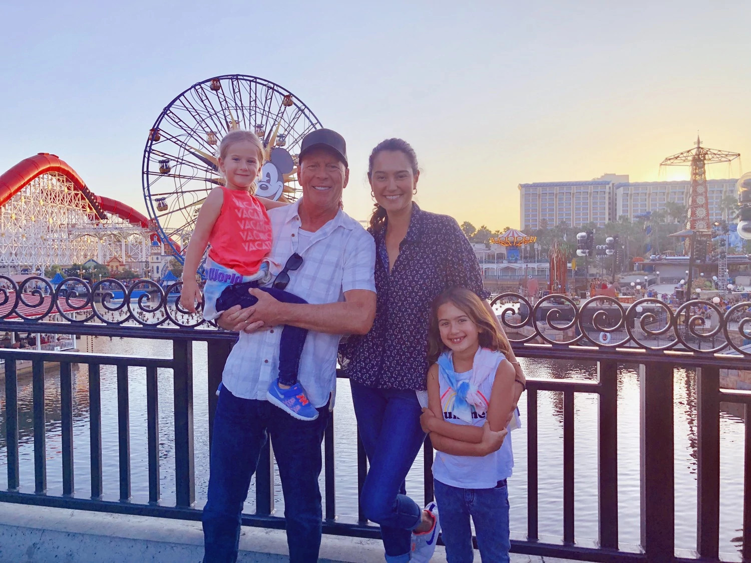 a family at disneyland