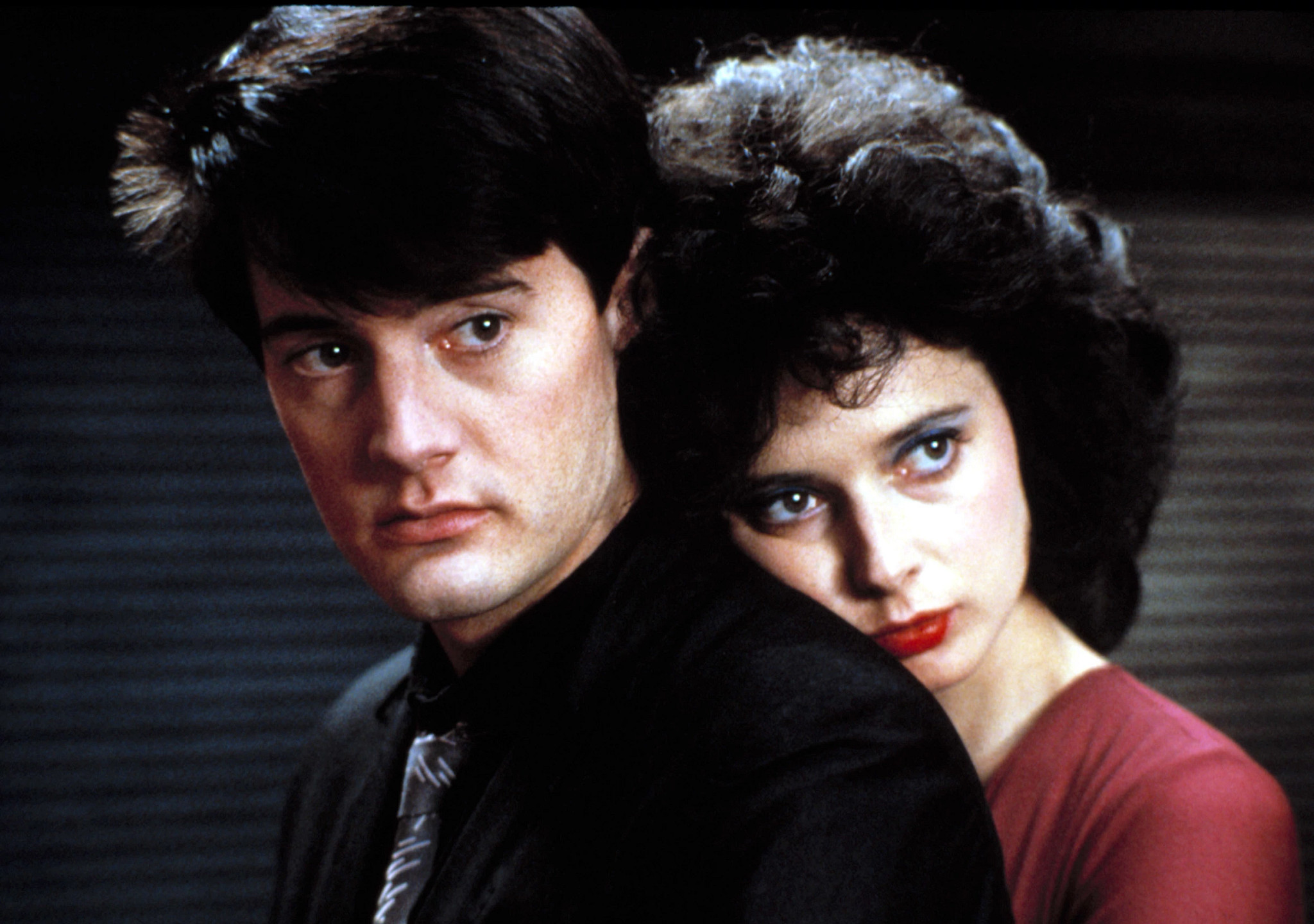Kyle MacLachlan and Isabella Rossellini in a scene from Blue Velvet.