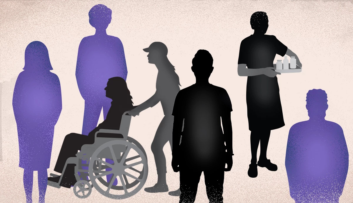 different images of different caregivers