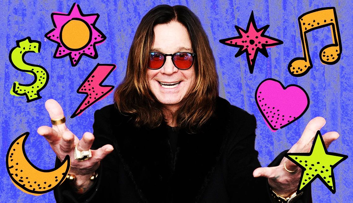 Lessons on Aging from Ozzy Osbourne ozzy ozbourne smiling behind his signature sunglasses