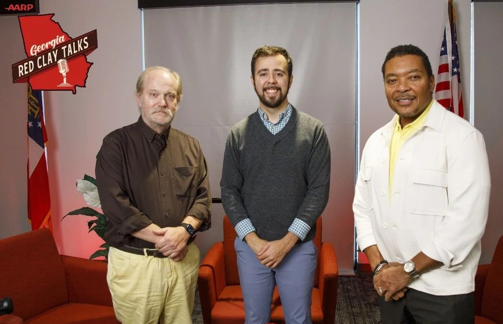 AARP Georgia’s Red Clay Talks podcast Hosts Adrion Bell and Michael H. Cole join Alexander DeAbreu