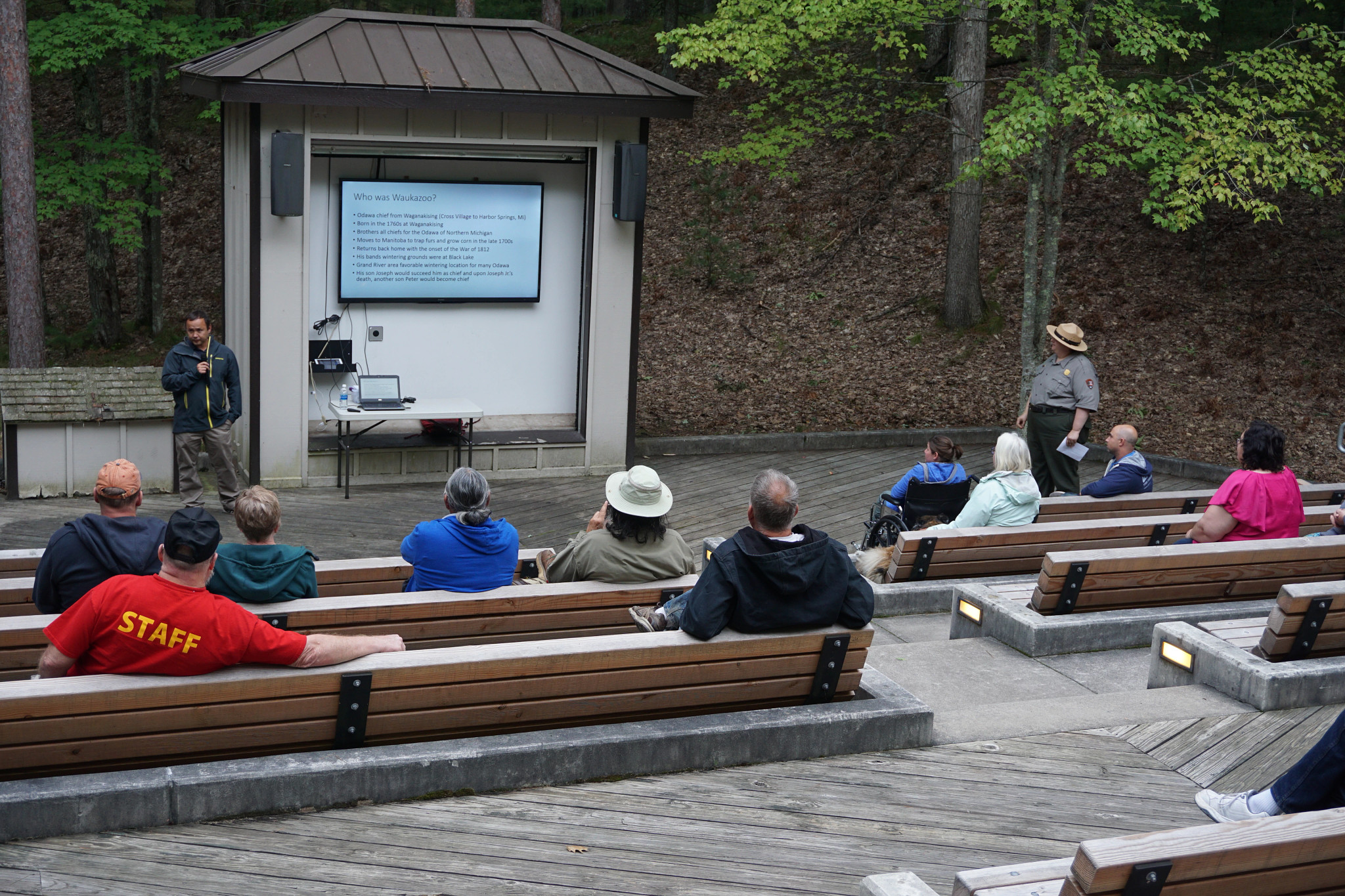 Platte River Campground Amphitheater at Sleeping Bear Dunes National Lakeshore is accessible 