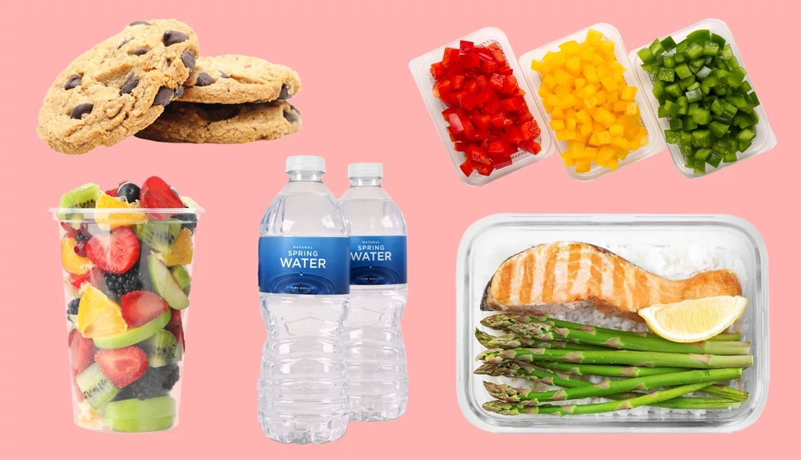 stop wasting money at the supermarket a collage of grocery store items