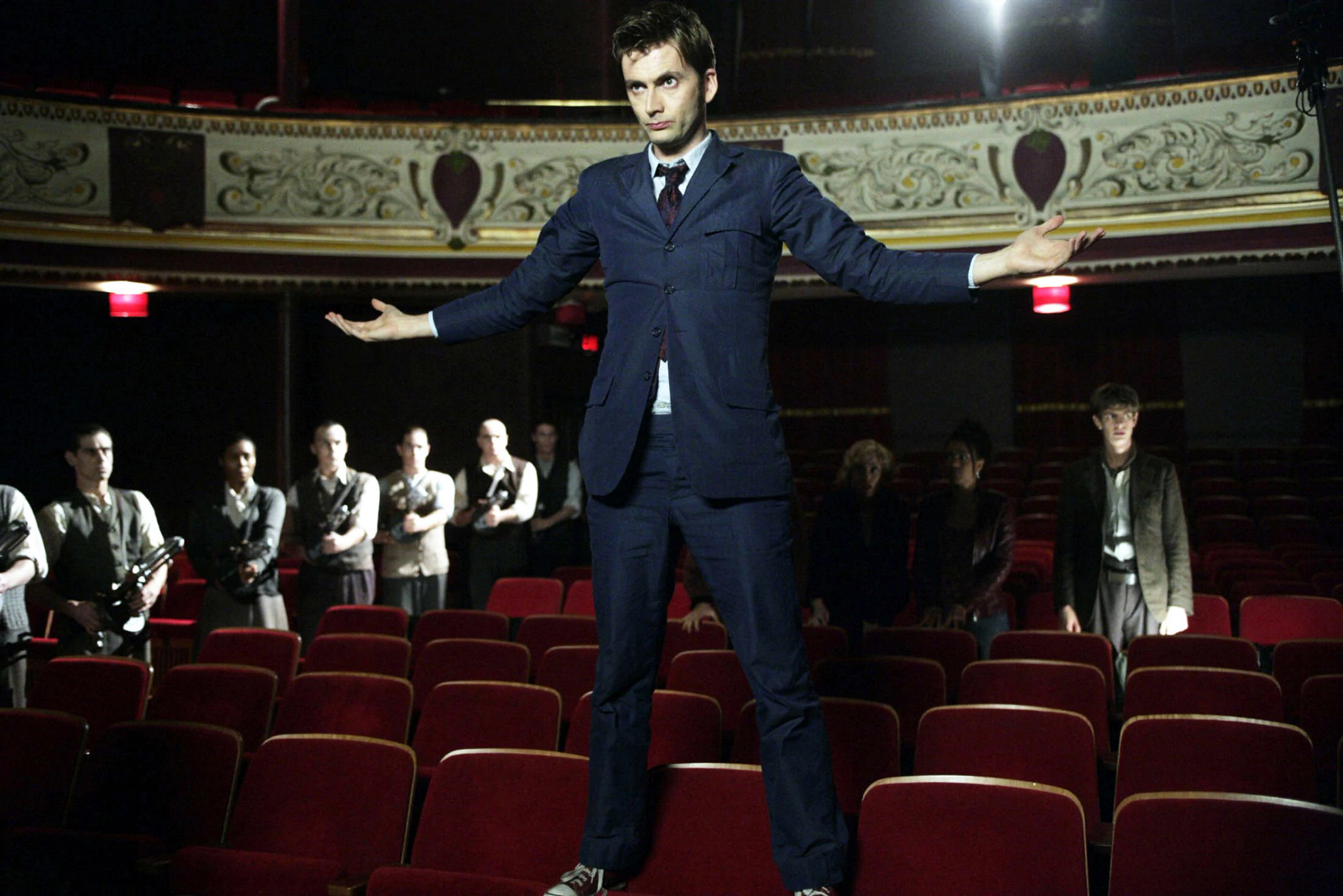David Tennant in a scene from an episode of Doctor Who Season 3.