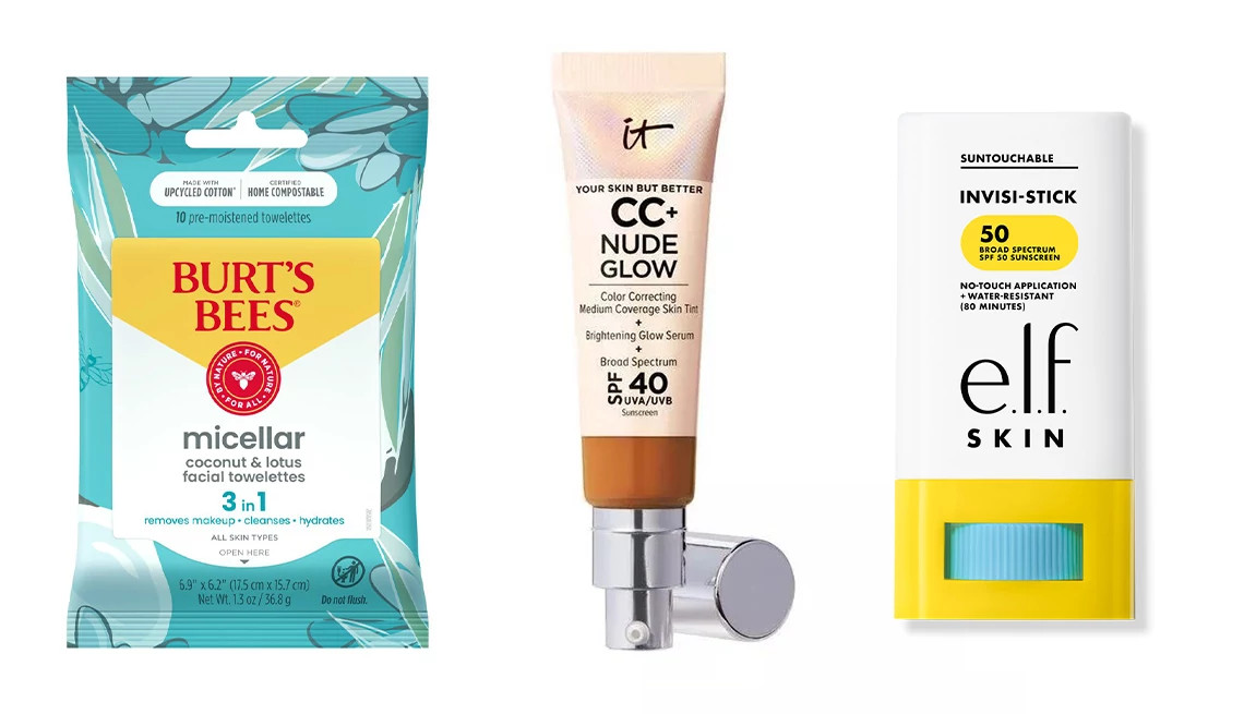 towelettes and sunscreen