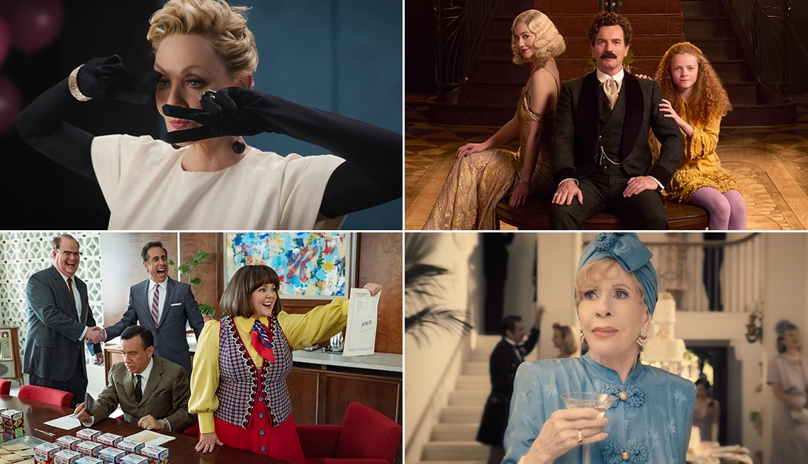 Jean Smart in "Hacks," Mary Elizabeth Winstead, Ewan McGregor and Alexa Goodall in "A Gentleman in Moscow," Carol Burnett in "Palm Royale," and Jim Gaffigan, Jerry Seinfeld, Fred Armisen and Melissa McCarthy in "Unfrosted: The Pop-Tart Story."