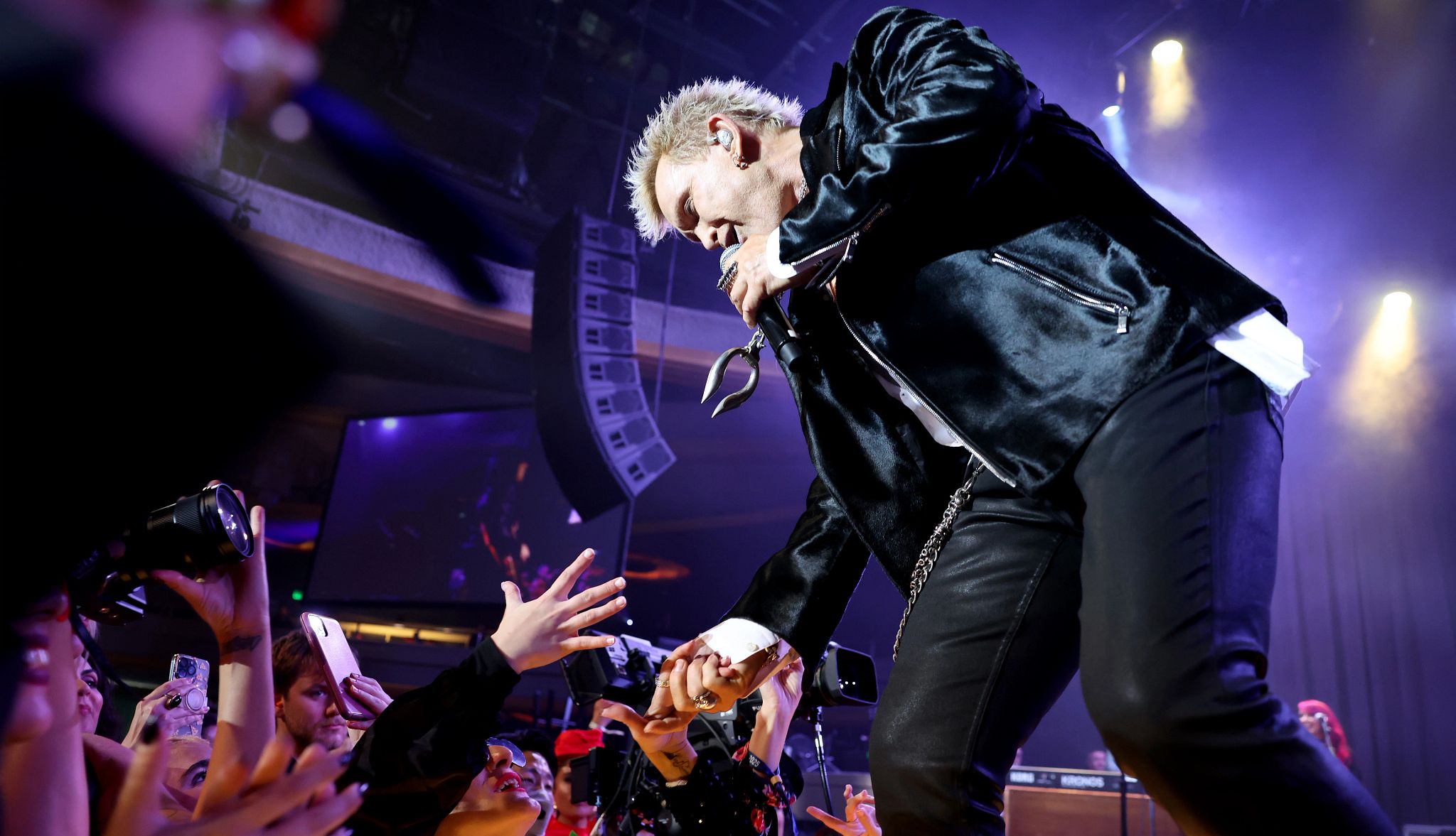Billy Idol is in a "really great place for my age in terms of performing." Billy Idol performs in Los Angeles
