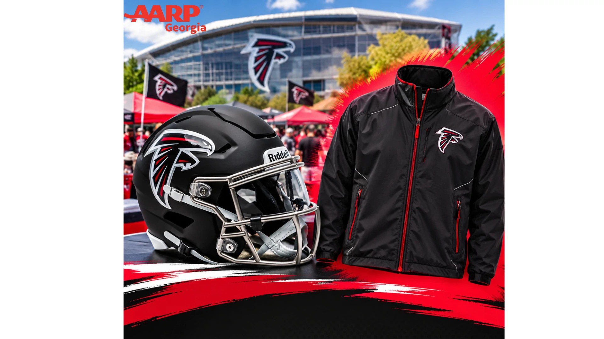 atlanta falcons jacket and helmet