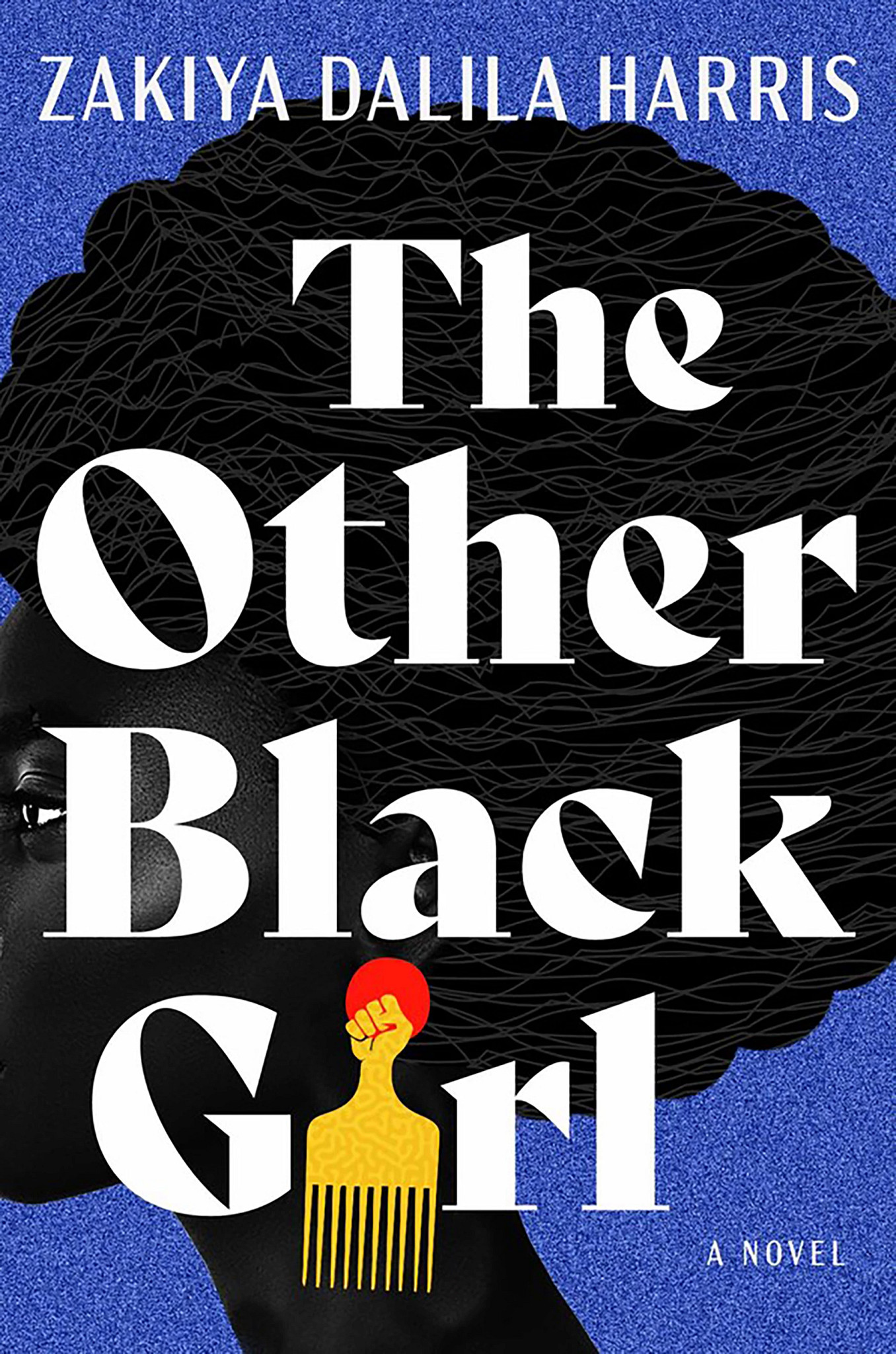 The Other Black Girl by Zakiya Dalila Harris book cover with silhouette and afro pick