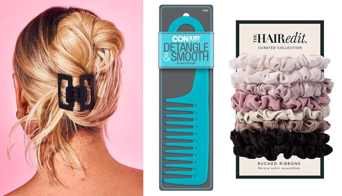The Worst Beach Day Mistakes for Women Over 50 hair accessories and a wide-tooth comb