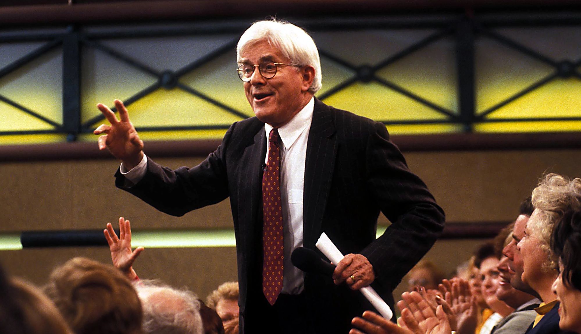 Phil Donahue Phil Donahue interacting with the audience on The Phil Donahue Show