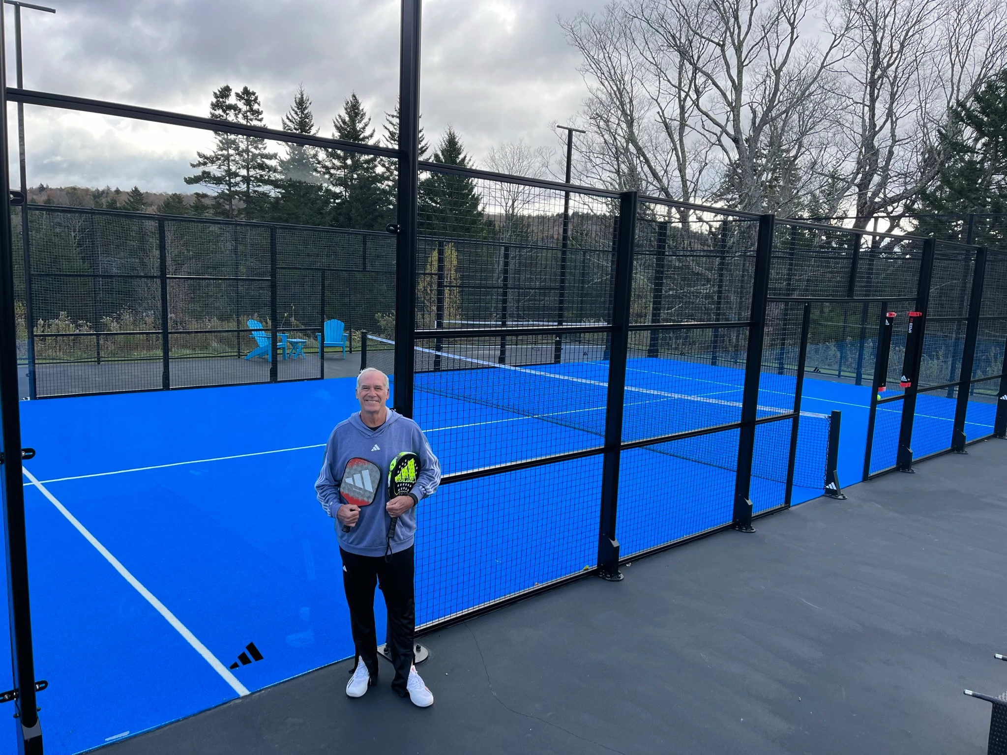 a person playing padel