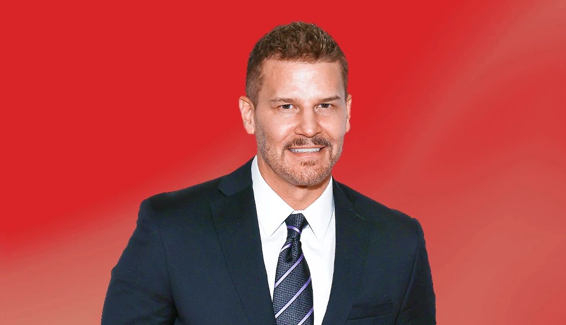 David Boreanaz interview David Boreanaz against red ombre background