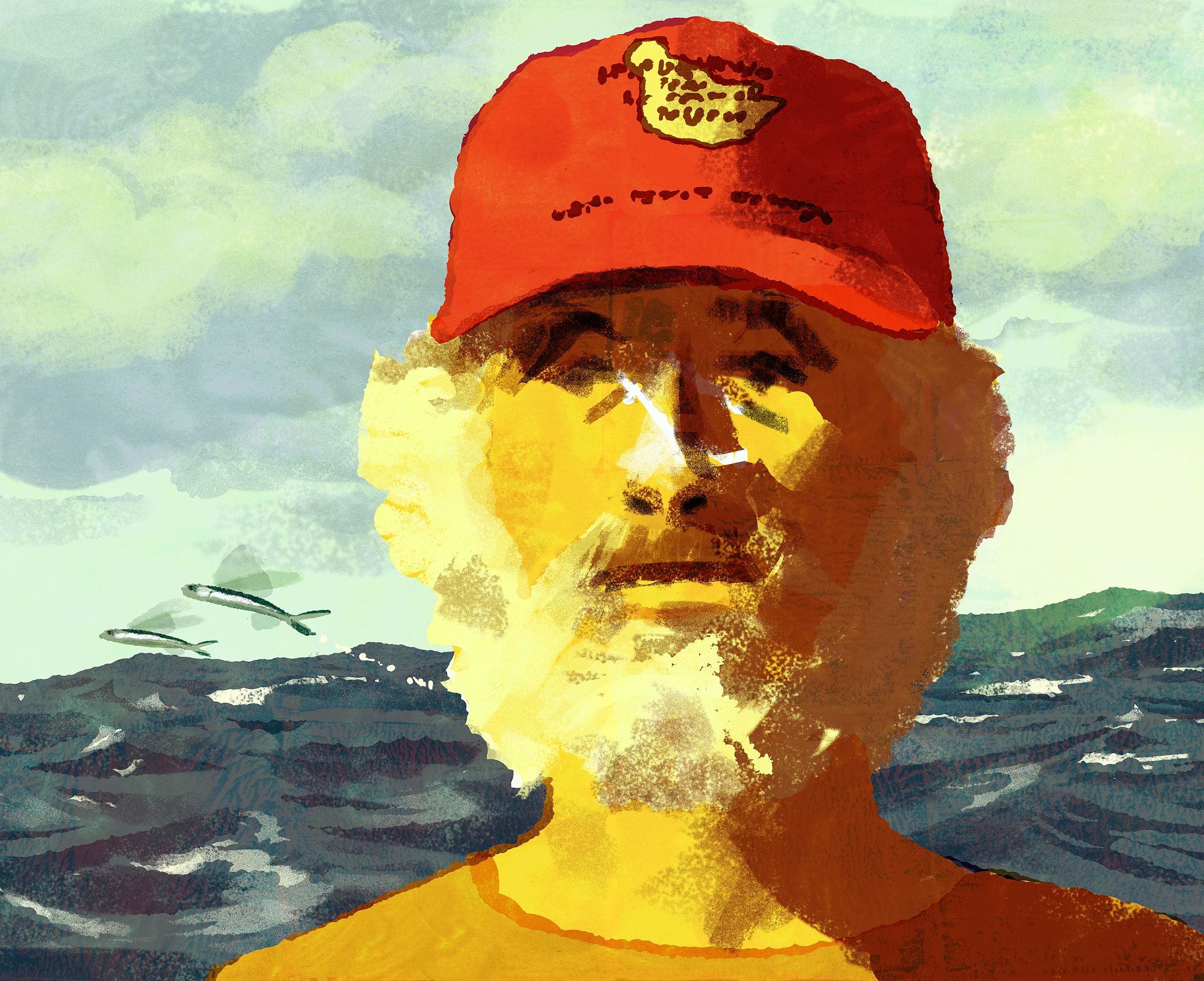 A Father-Son Trip of a Lifetime man with red hat