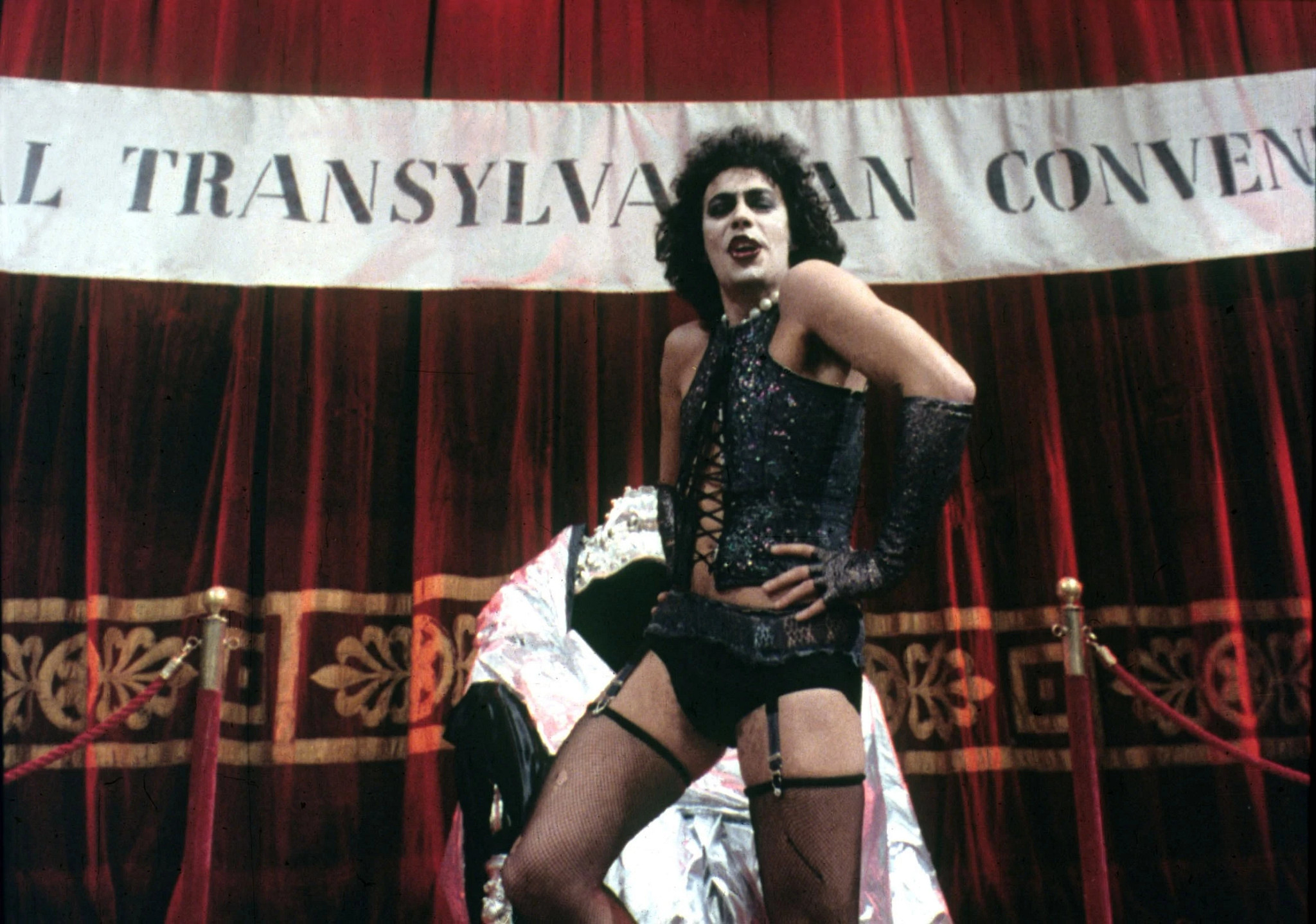 tim curry as doctor frank n furter in rocky horror picture show