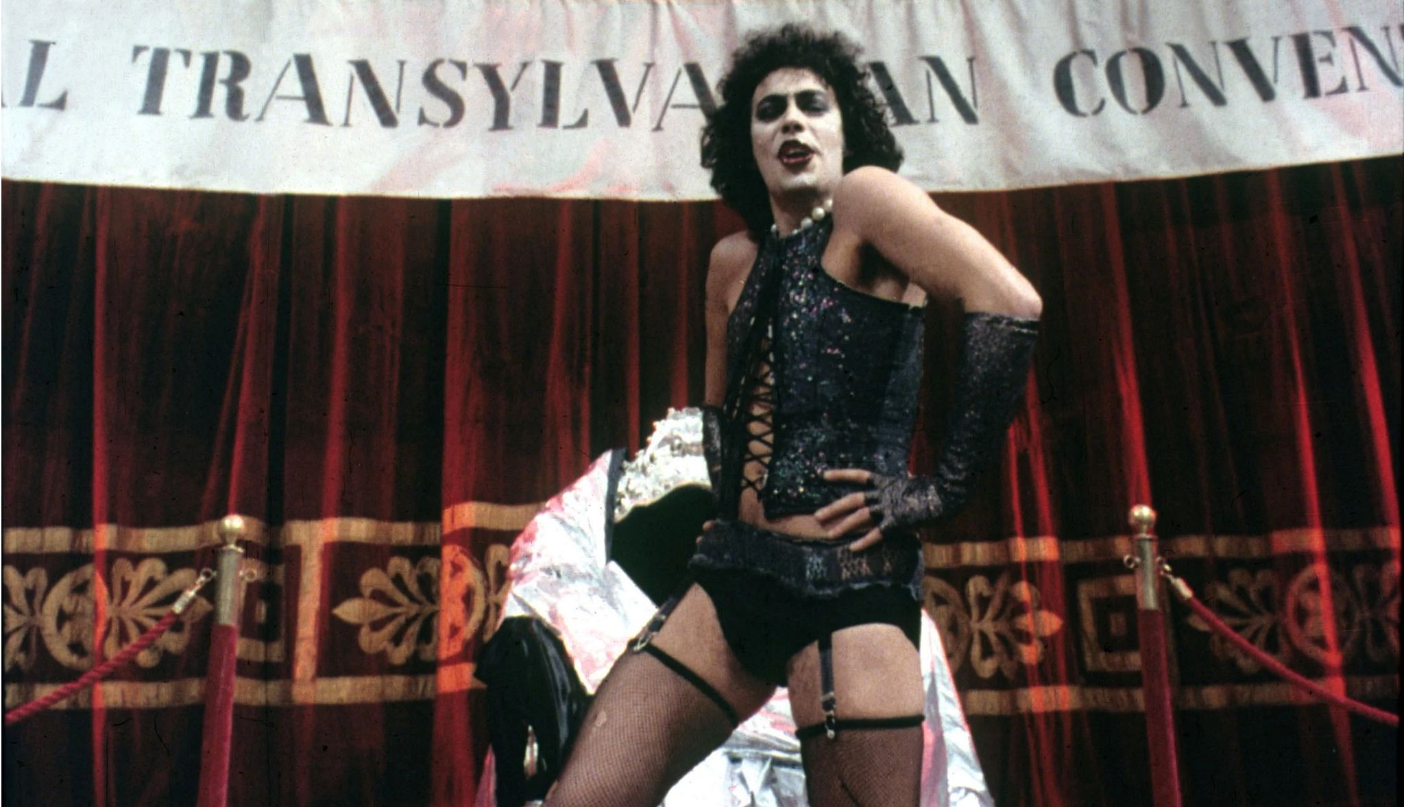 Actor Tim Curry as ‘Vagabond’ tim curry as doctor frank n furter in rocky horror picture show