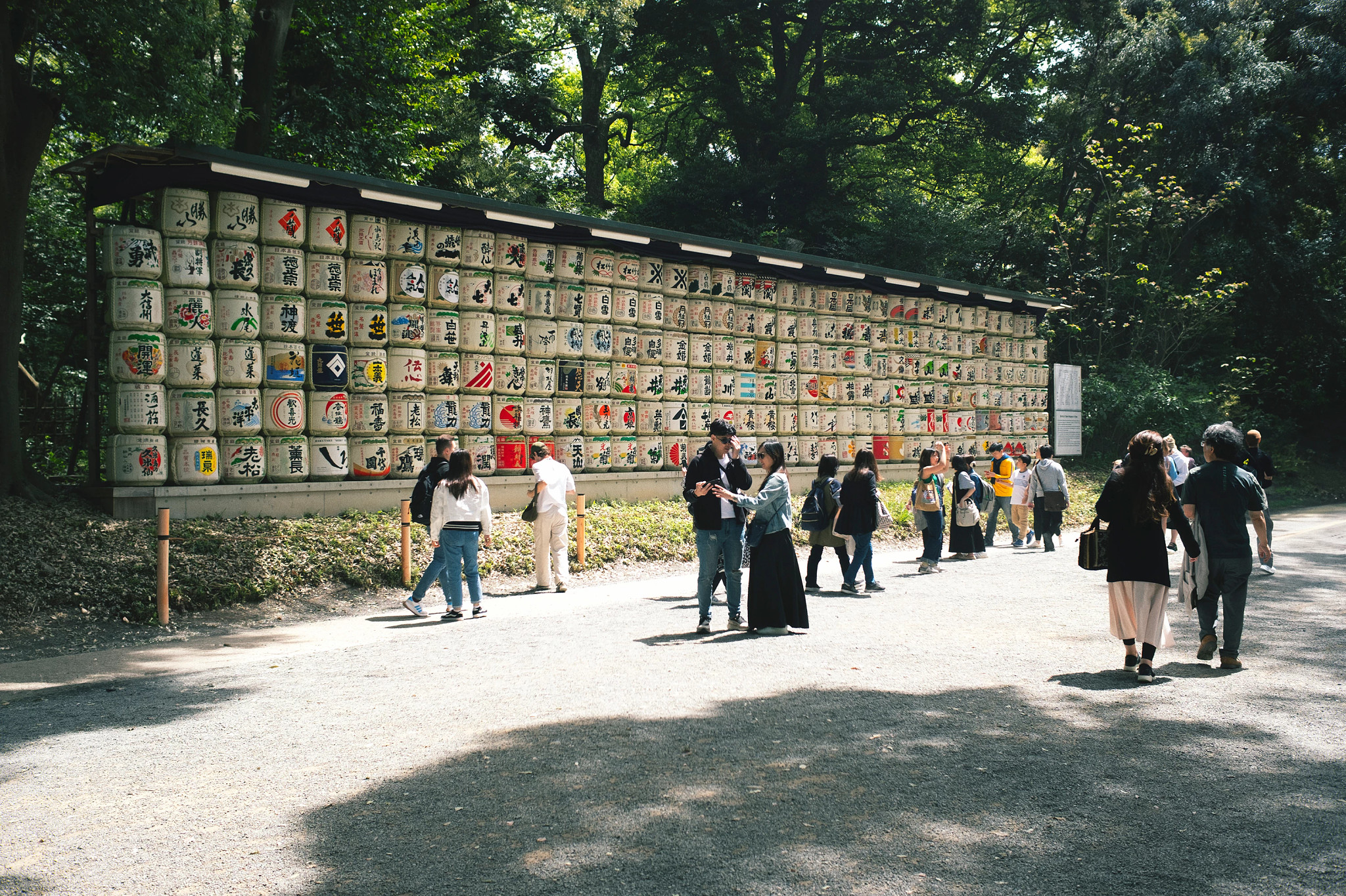 people observe a Shinto shrine, in Shibuya﻿