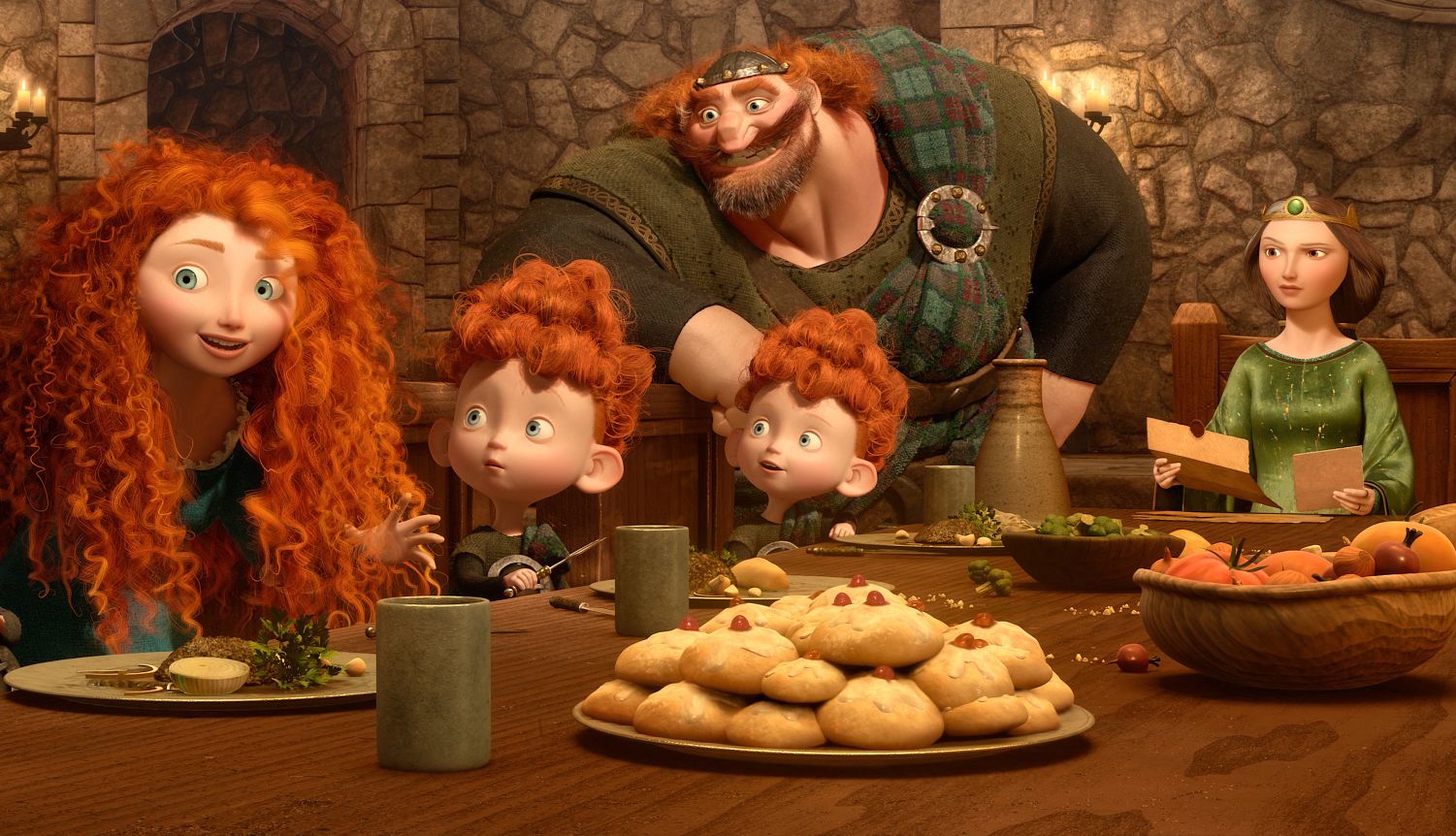 Escena de la película animada Brave Escena de la película animada Brave