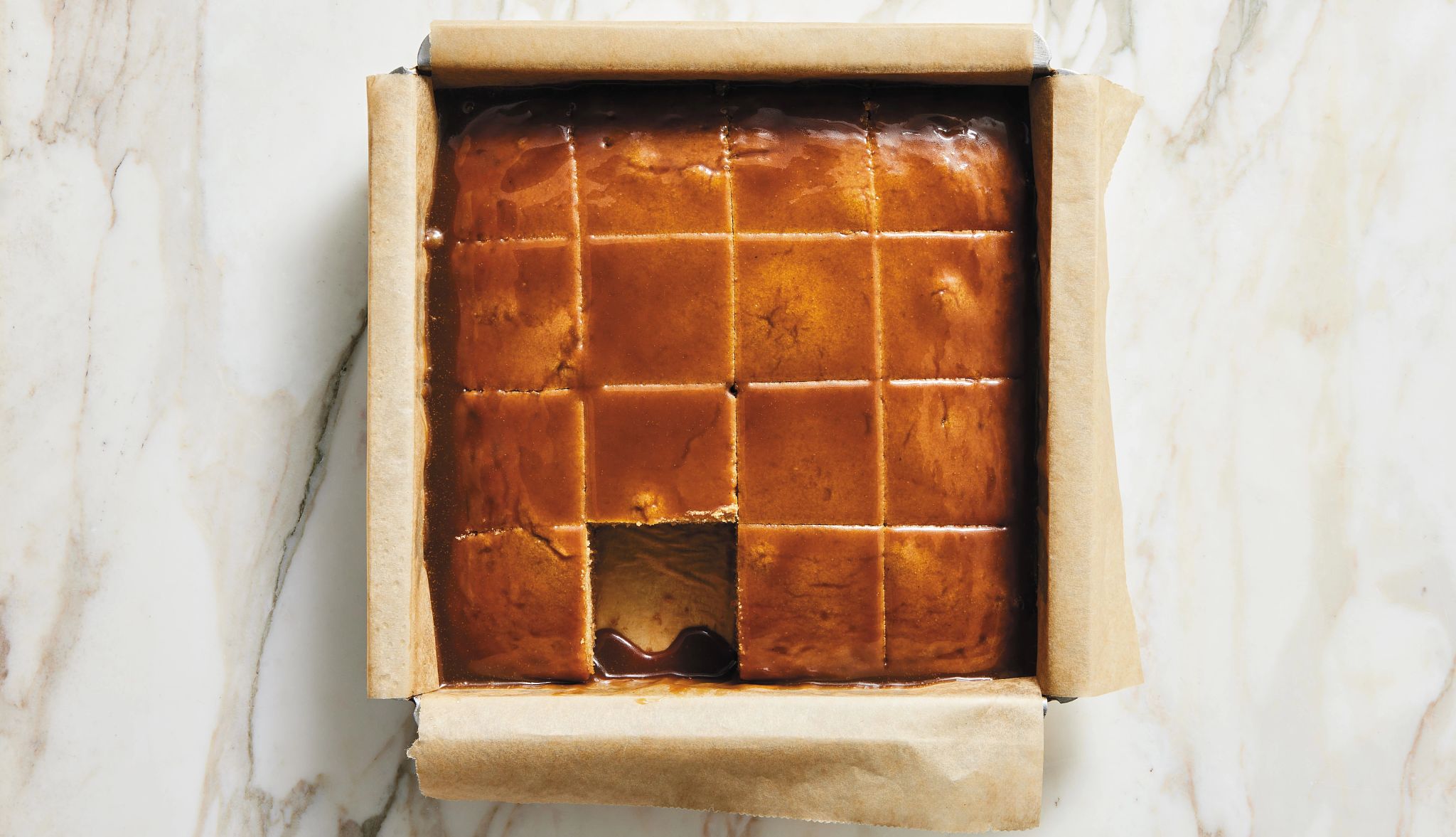 Sweet Potato Snacking Cake with Butterscotch Glaze