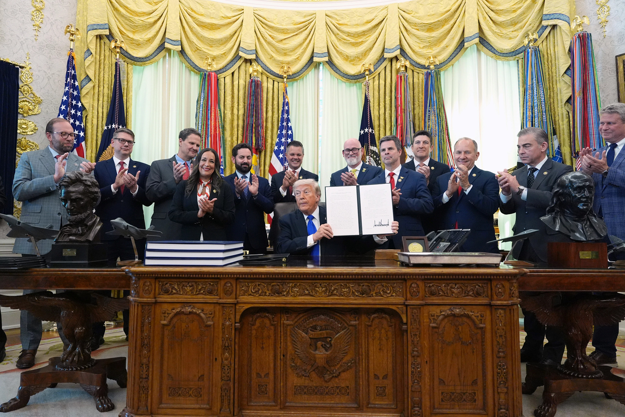 the president showing his executive order