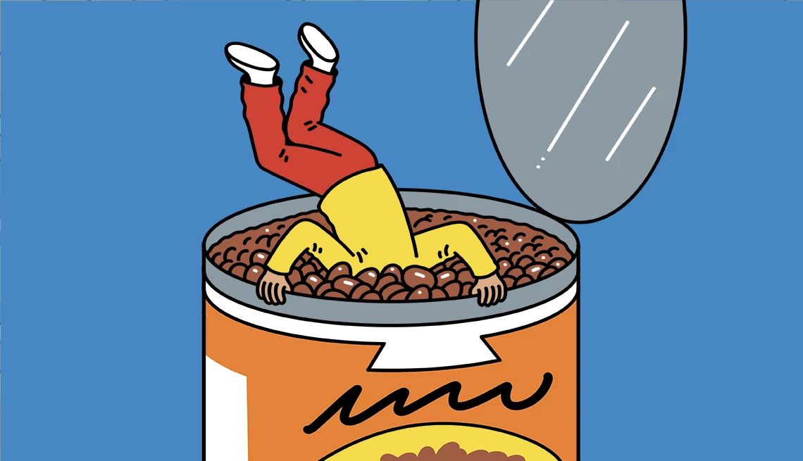 Healthy Processed Foods beans illustration