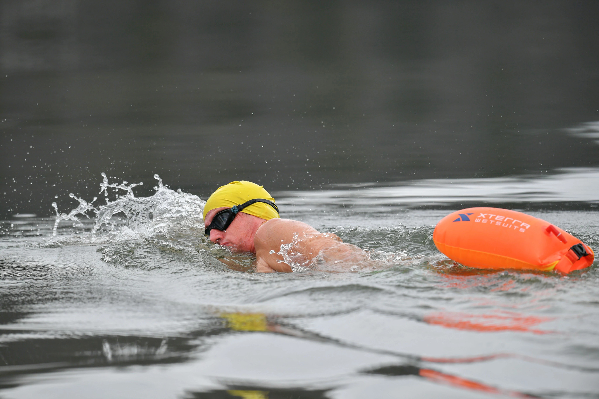 Don Winters swimming in water