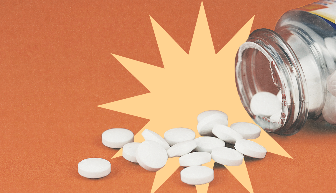 Aspirin-Exacerbated Respiratory Disease pills pouring out of bottle