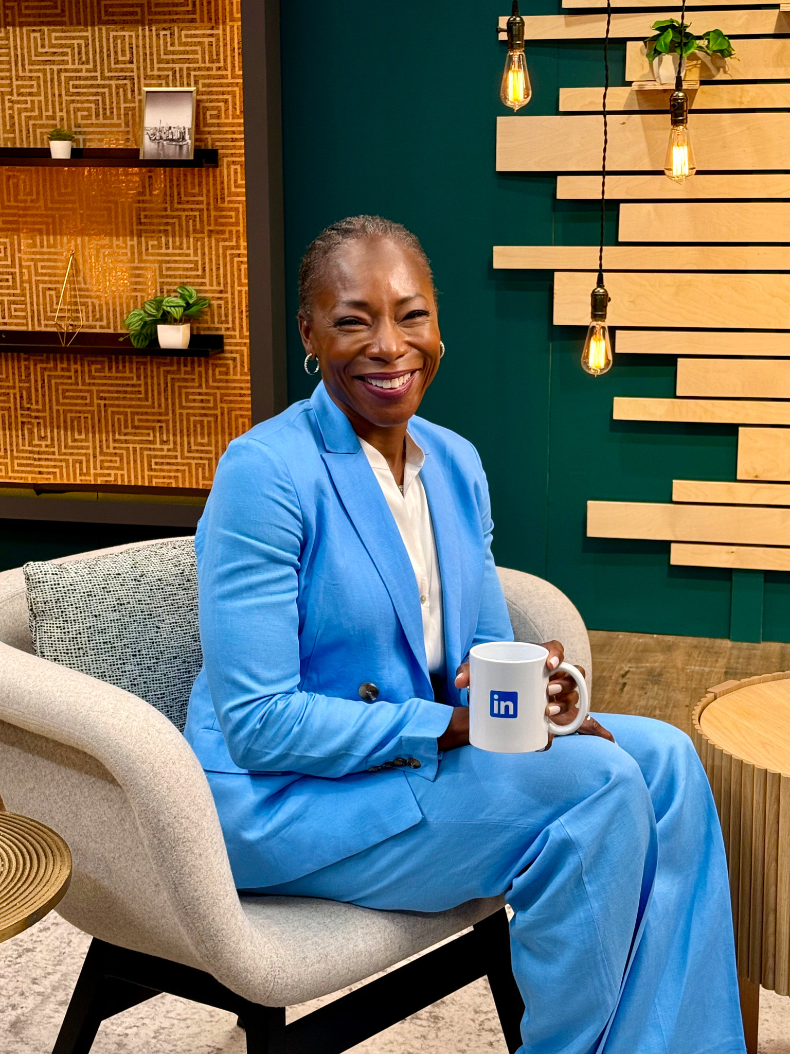Dr. Myechia Minter-Jordan at the LinkedIn studio.