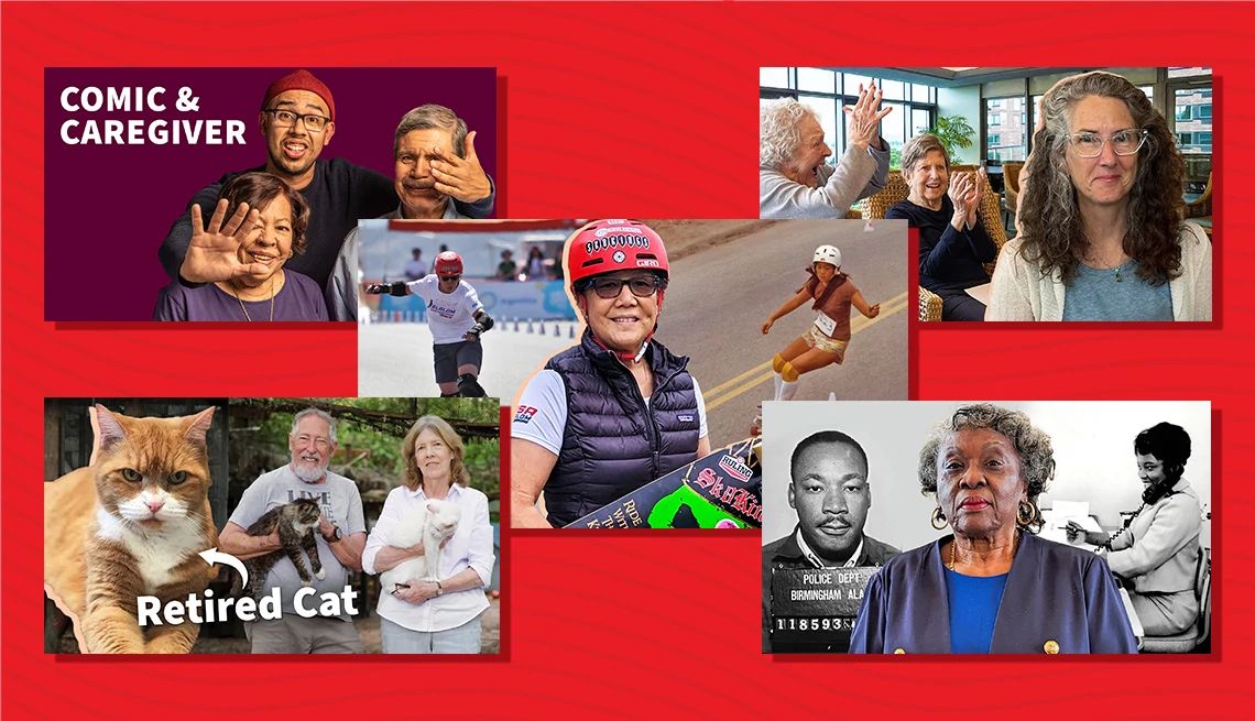 AARP wins Shorty Impact Awards collage of stories from a a r p