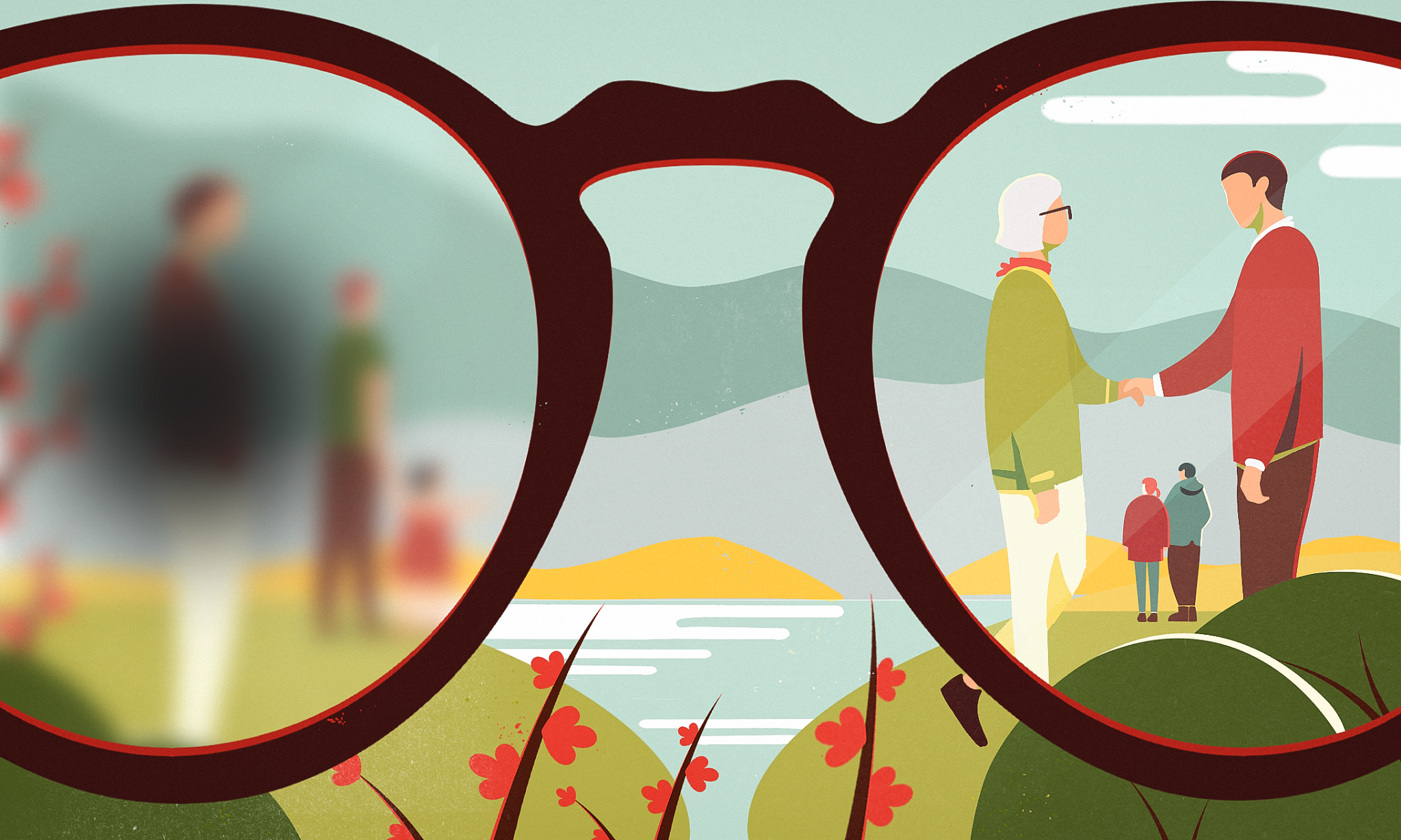 Seeing Through the Fog: Understanding Macular Degeneration glasses with one lense being blurry while the other is clear