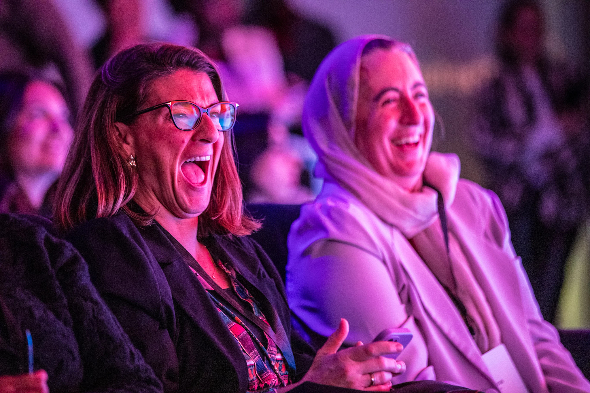 two people attending the event