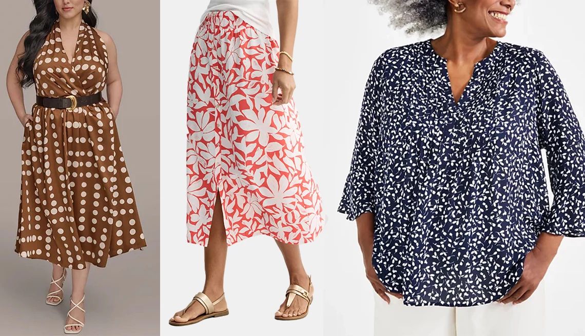 Slimming Summer Style people modeling clothing with bold patterns