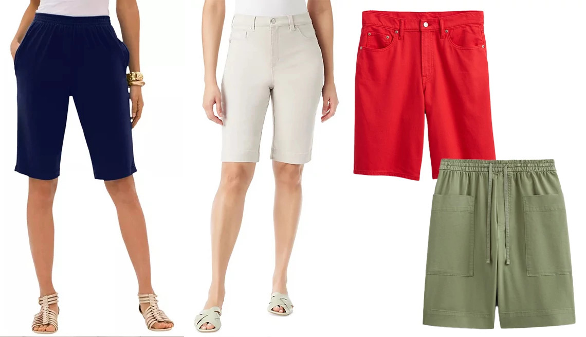 a selection of knee-length shorts