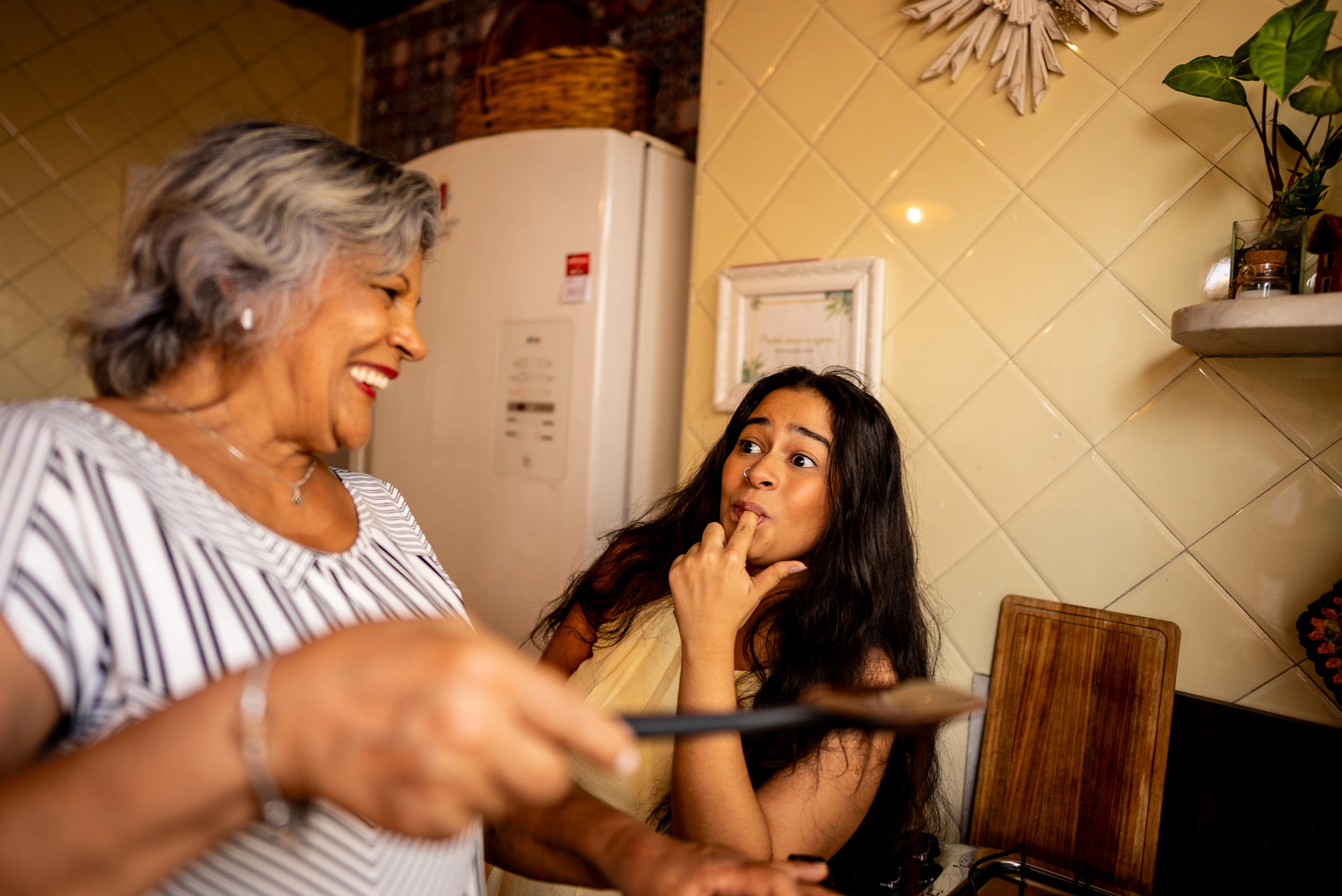 two women cooking