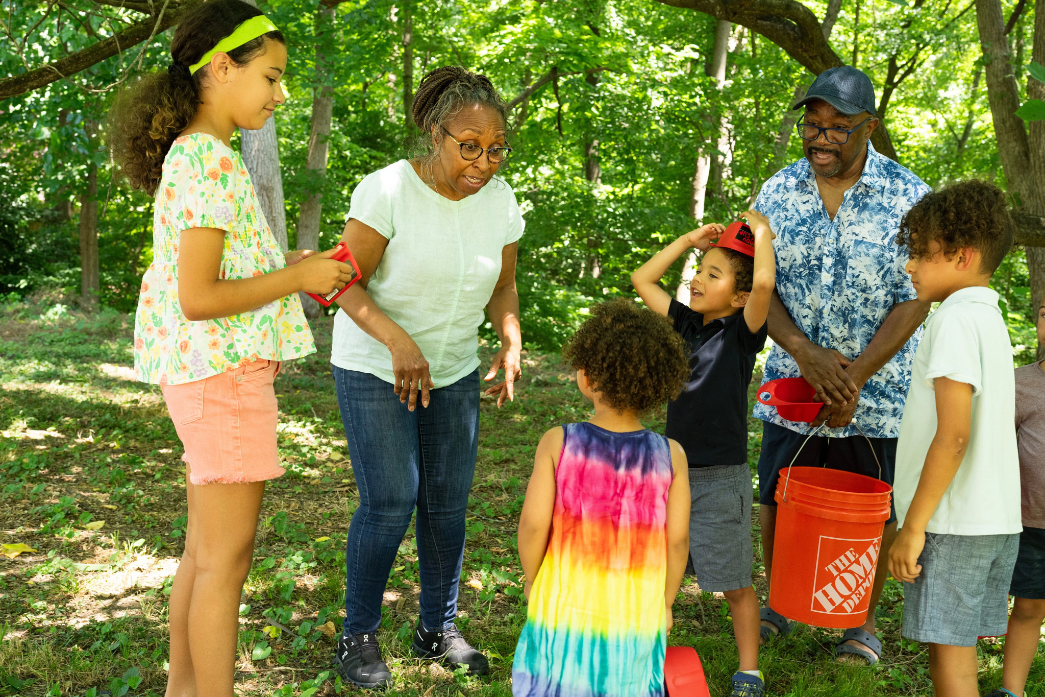 Melinda Franklin is surrounded by her four grandkids