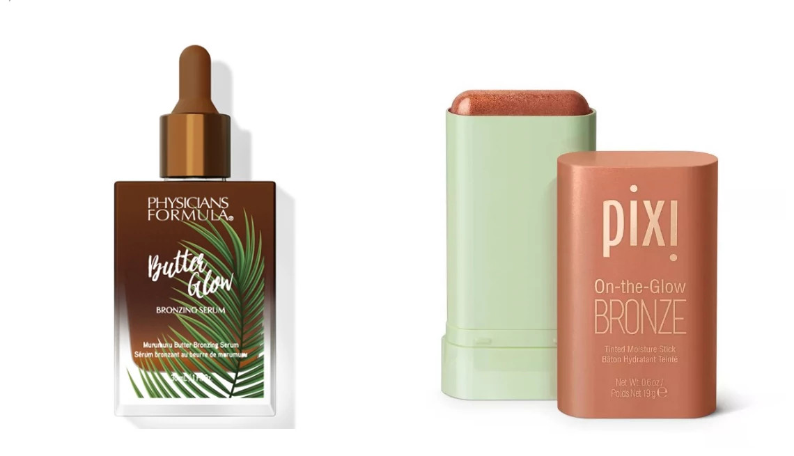 Physicians Formula Butter Glow Bronzing Serum; Pixi On-The-Glow Bronze Tinted Moisture Stick