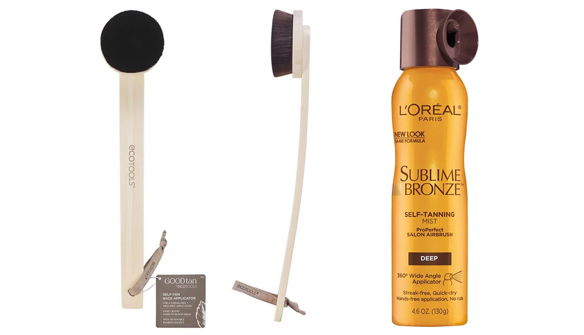 self-tanning mist and brushes