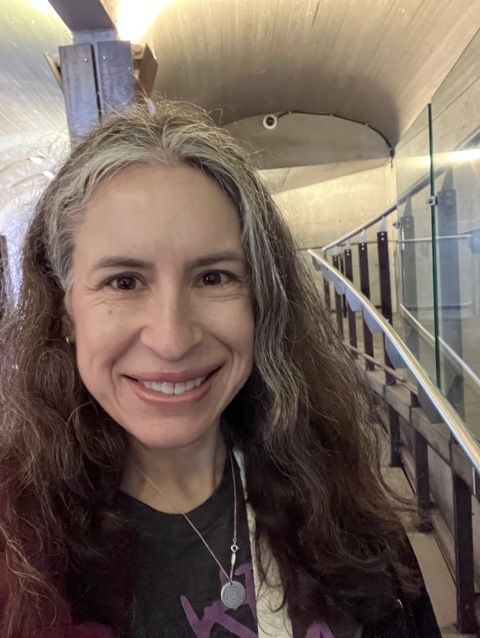 the writer posing for a selife