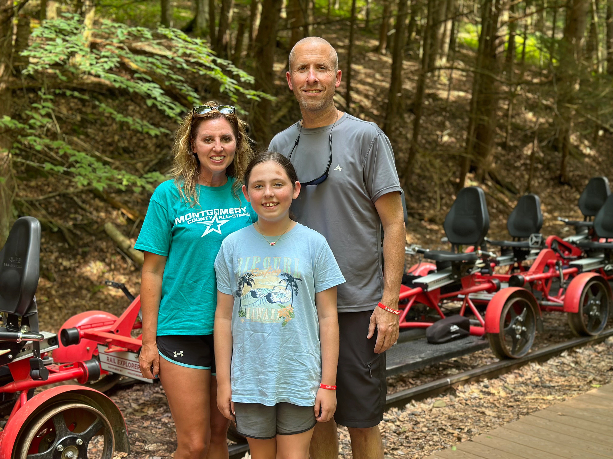 The writer and her family