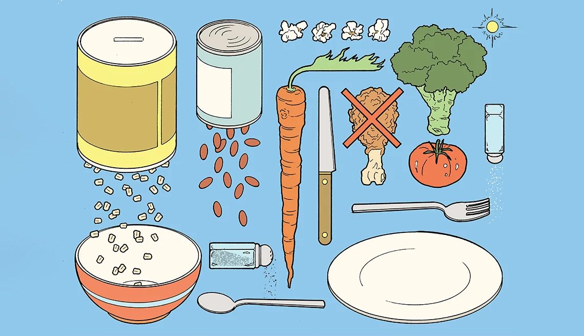 Diet for Pain Relief illustration of anti inflammatory foods