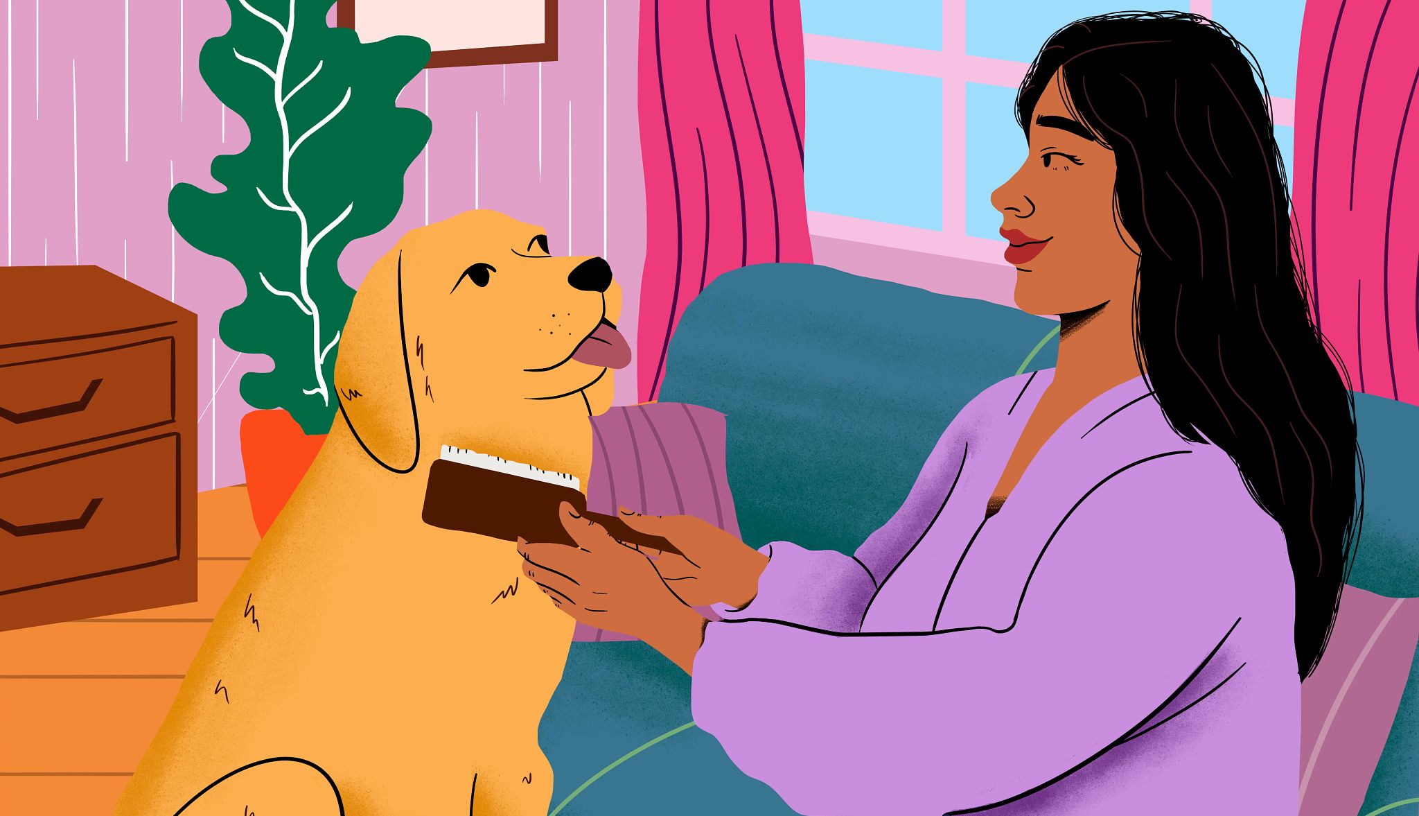 Need Stress Relief? Read This List a woman with her dog
