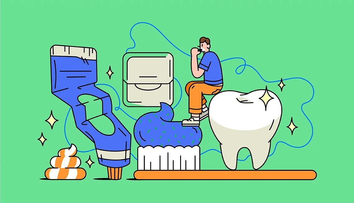 How to Live Longer dental hygiene illustration concept