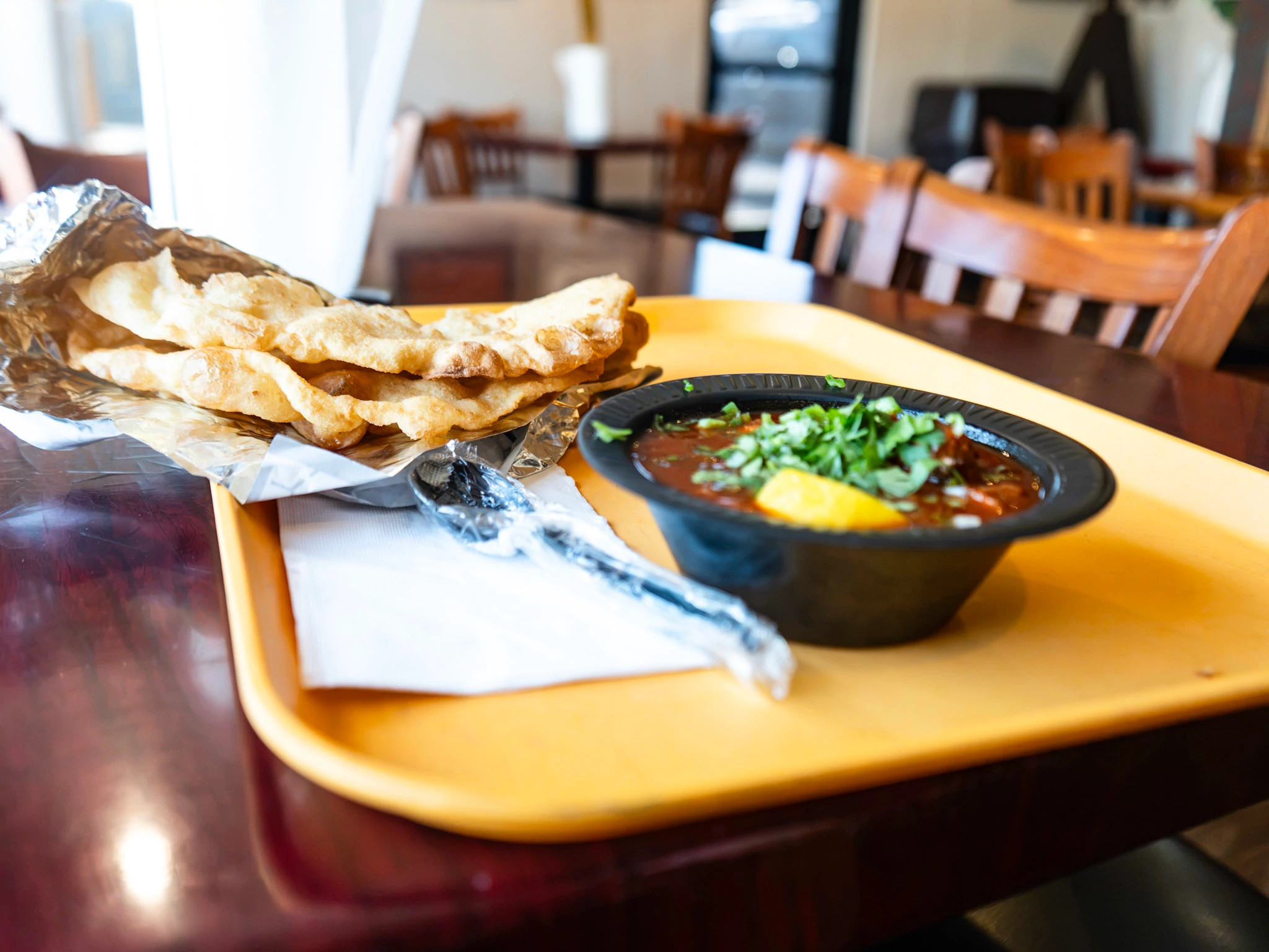 food on a table at a restaurant