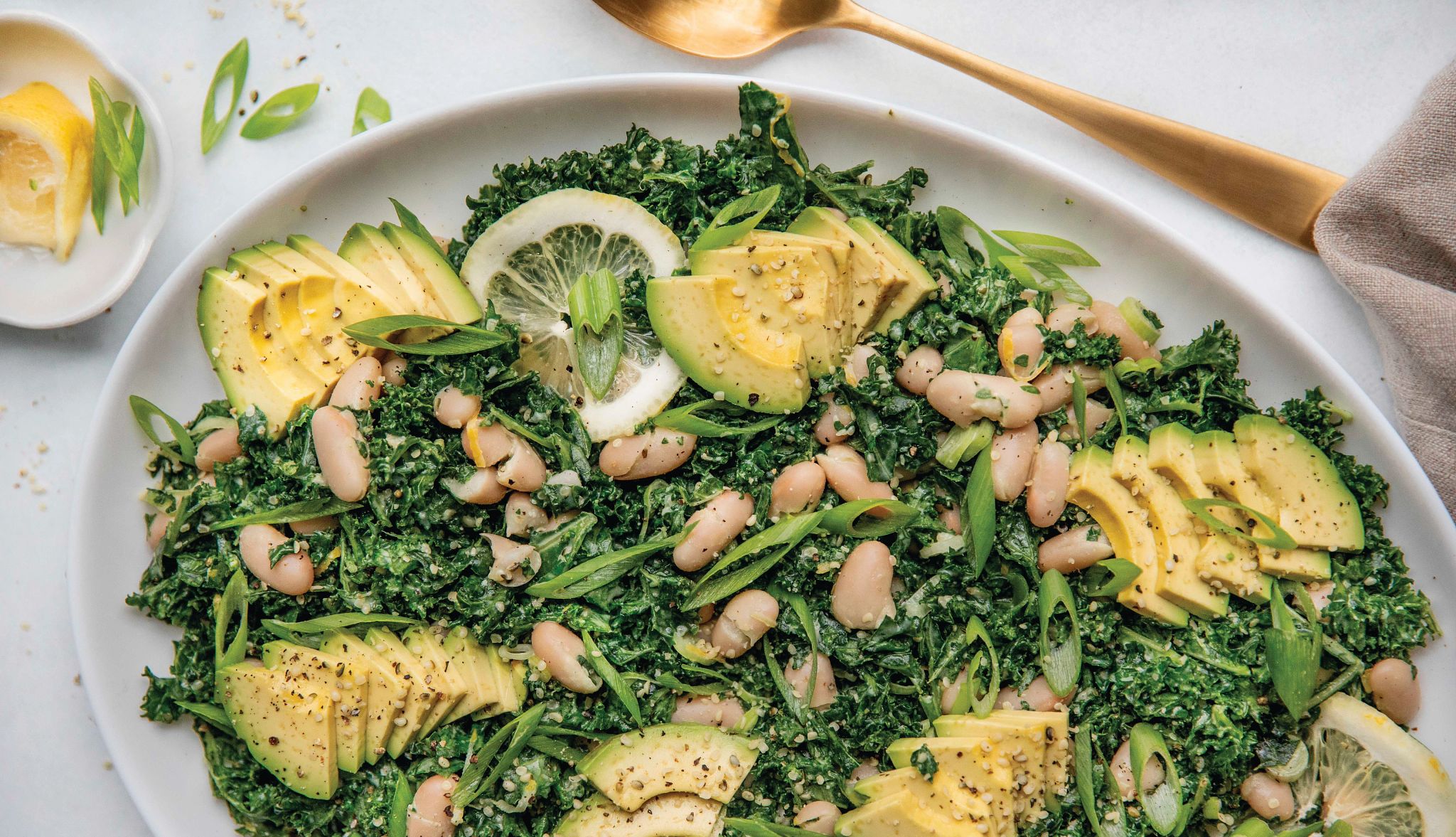 Creamy lemon miso chopped kale salad recipe | members only