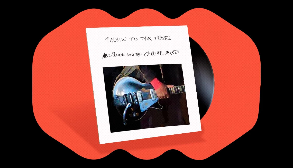 the cover of talkin to the trees by neil young