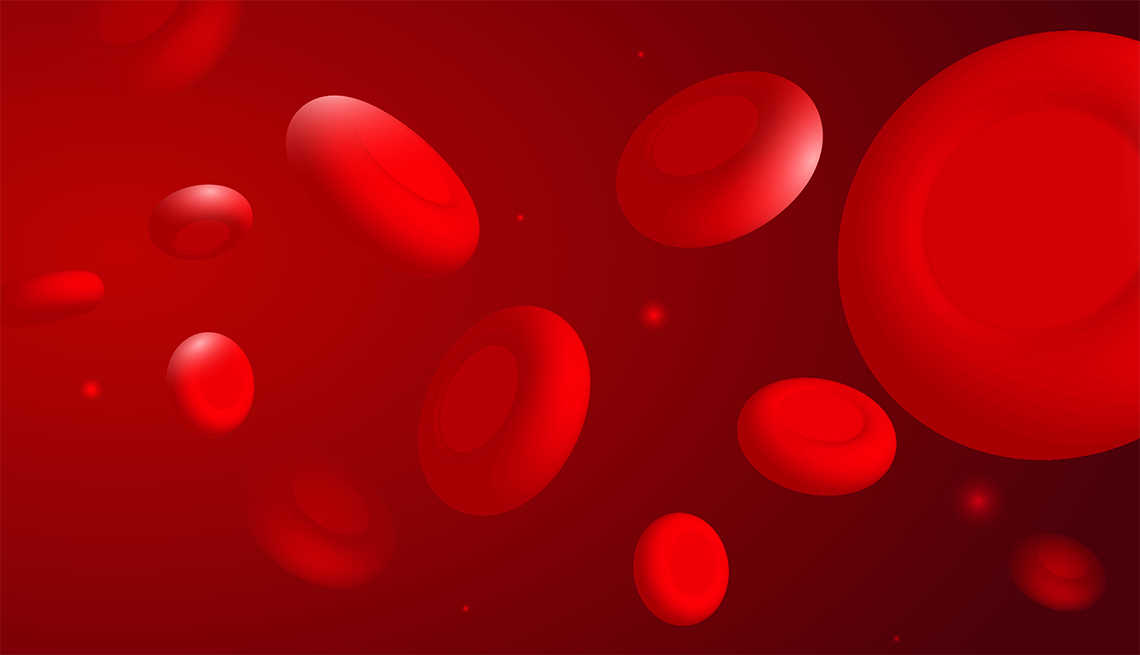 ilustración digital de glóbulos rojos