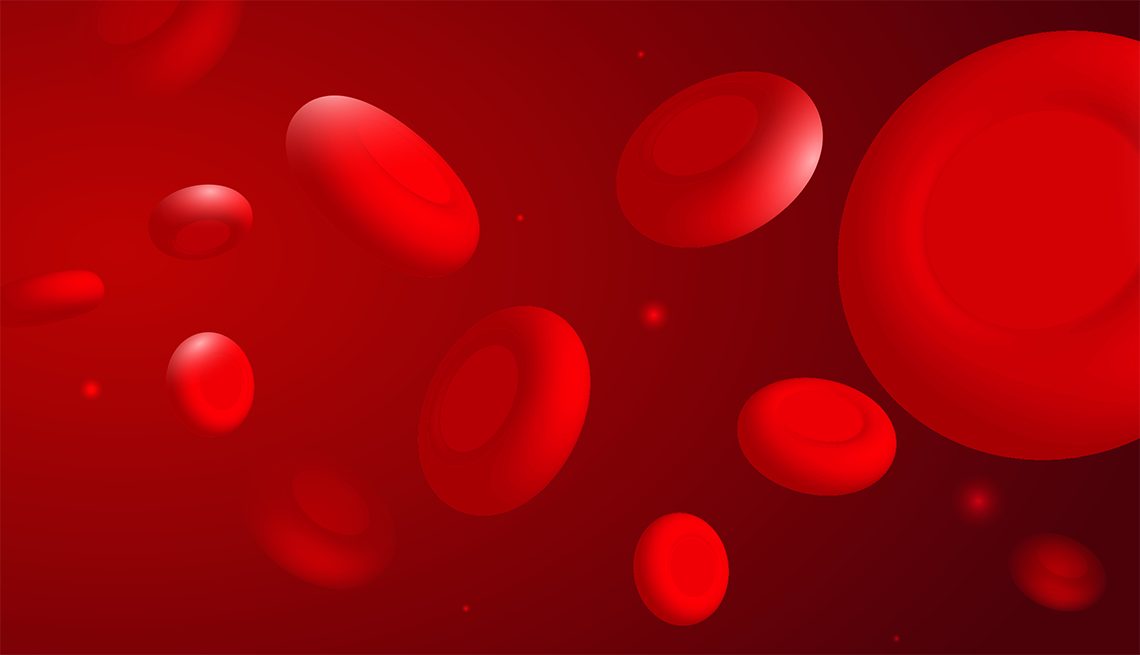 Lo que debes saber sobre la anemia ilustración digital de glóbulos rojos