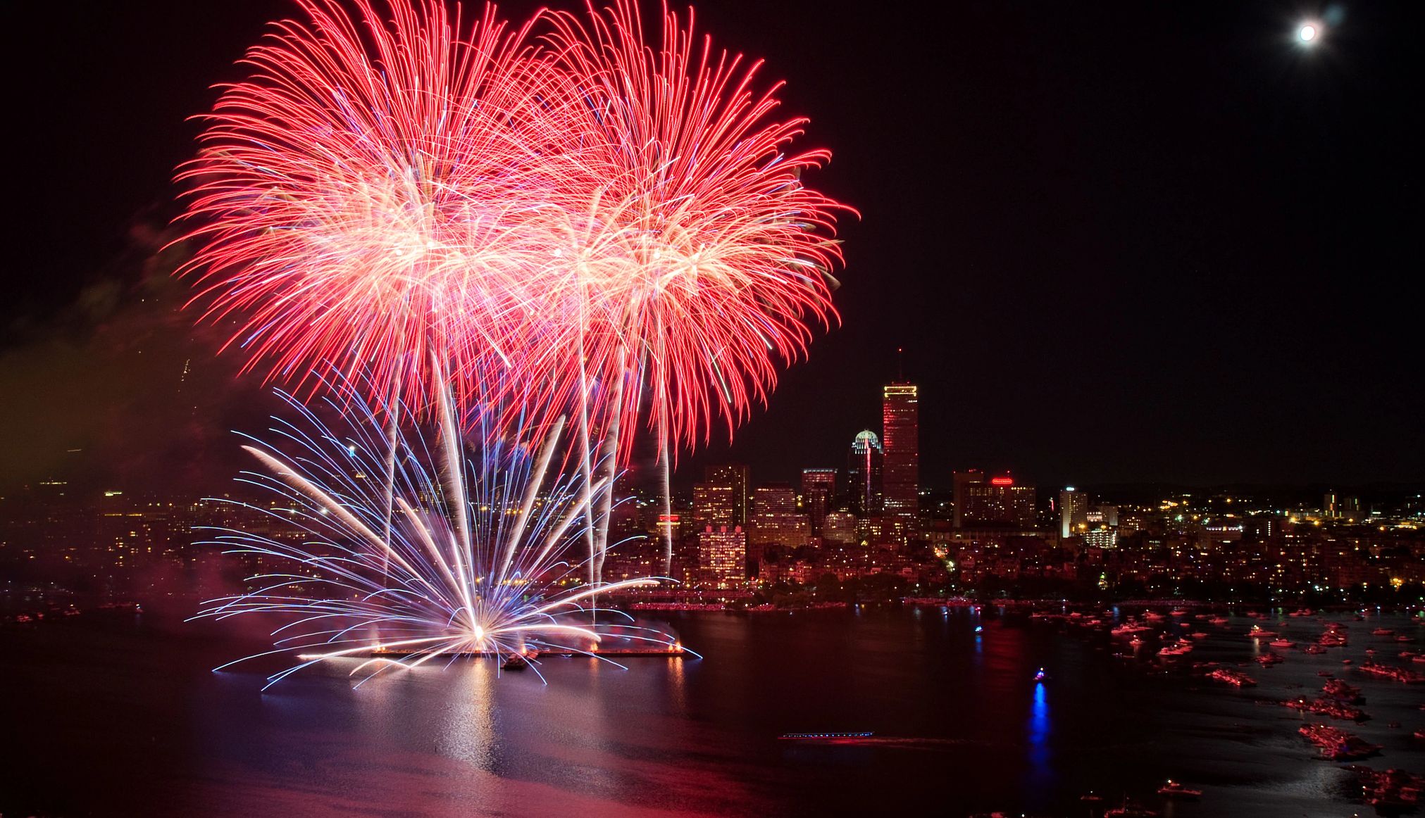 Boston July 4th fireworks Fireworks over Boston