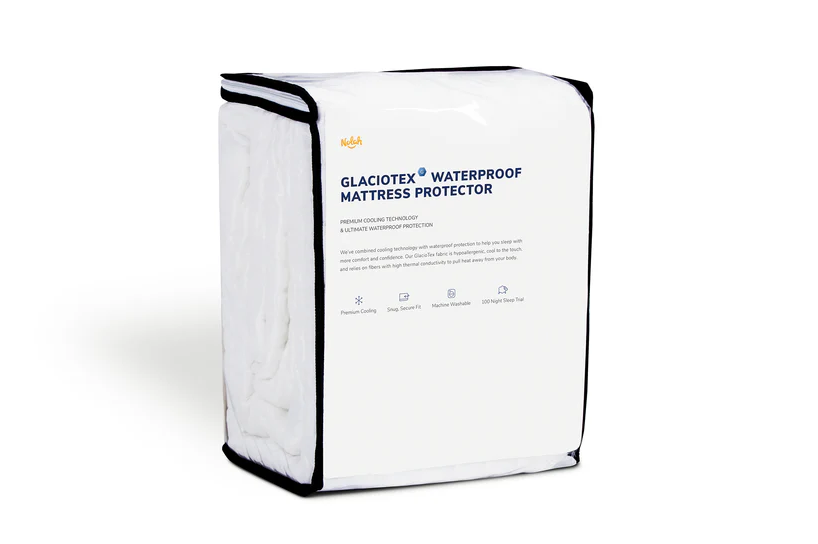 The Nolah GlacioTex Waterproof Mattress Protector in its packaging